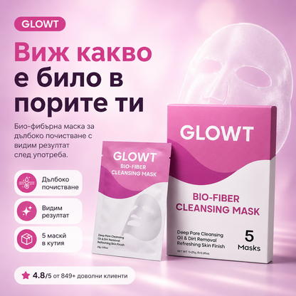 GLOWT Био-фибърна почистваща маска